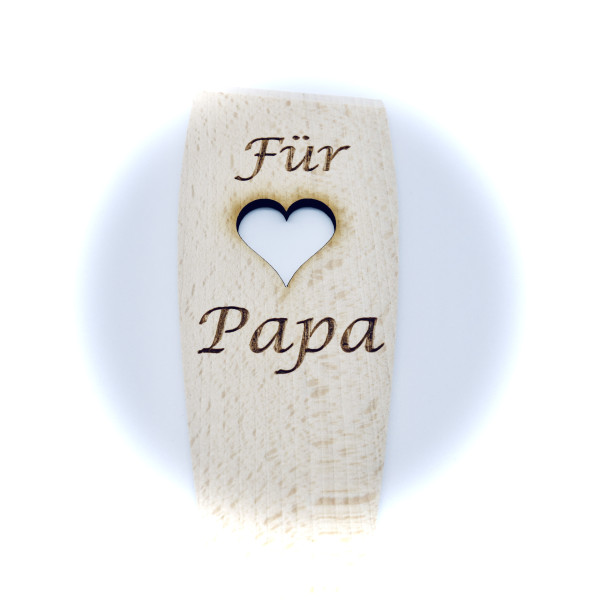 Pfannenwender Papa mit Herz und Gravur